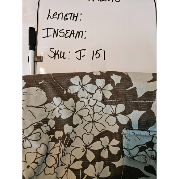 Eddie Bauer Womens A Line Skirt Size 10P Floral Short Zip Pockets - Picture 9 of 9